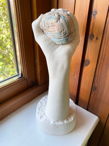 Vintage Plaster Arm Sculpture Clutching A Brain In It’s Fist c.1980’s