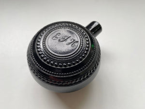 *RESERVED FOR KEVIN* Rare Antique Georgian Black Glass Bottle In The Form Of A Lawn Bowls Ball Initialled & Dated 1820