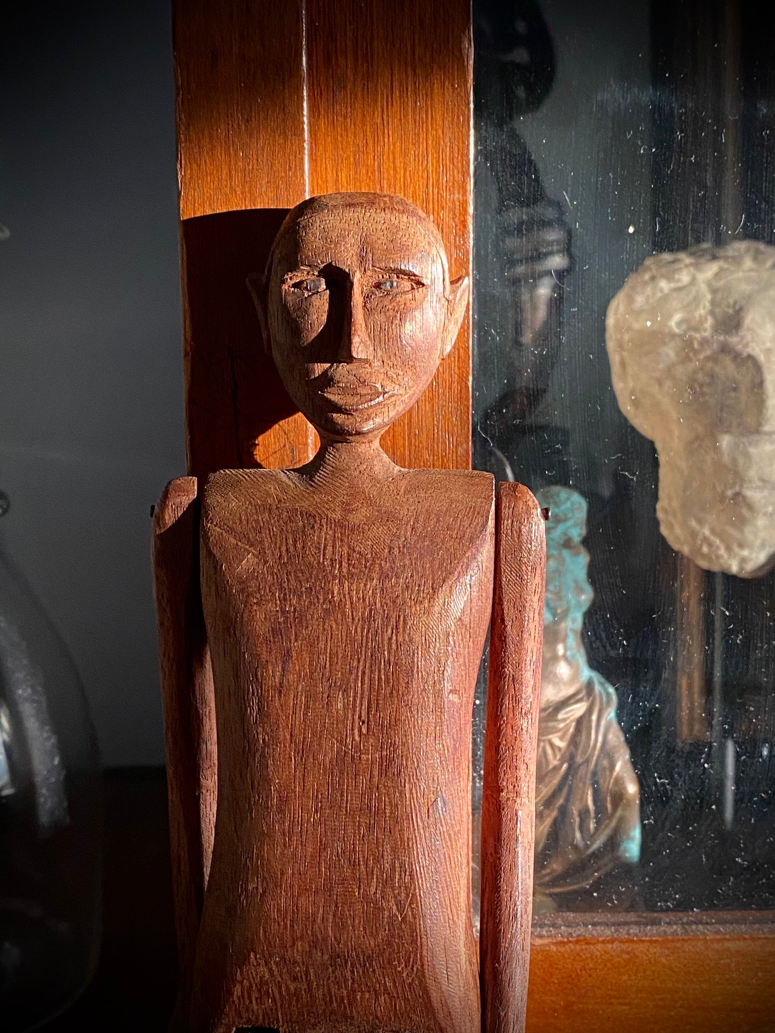Well Made Vintage Wooden Folk Art Articulated Figure