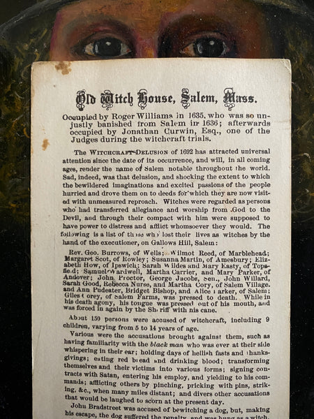 Antique Early 20th Century Stereoview Photograph Of ‘The Old Witch House’, Salem c.1915 - Source Vintage