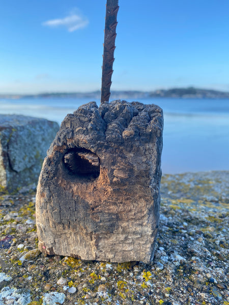 Antique 18th Century Primitive Gnarly Candle Holder - Source Vintage