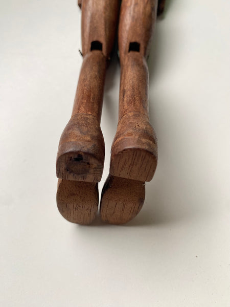 Well Made Vintage Wooden Folk Art Articulated Figure