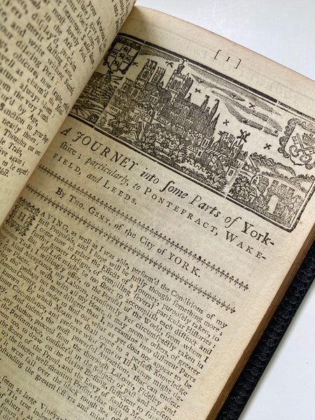 Rare Pairing Of 18th Century Portrait Of Thomas Gent (1693–1778) & Original Copy Of Of His Book, ‘The History of Rippon (1777)’
