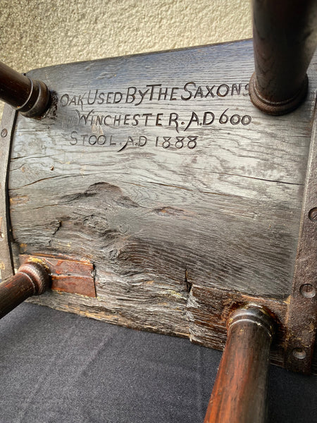Rare & Rather Curious Saxon Era Come Victorian Scratch Built Stool With A Winchester Connection