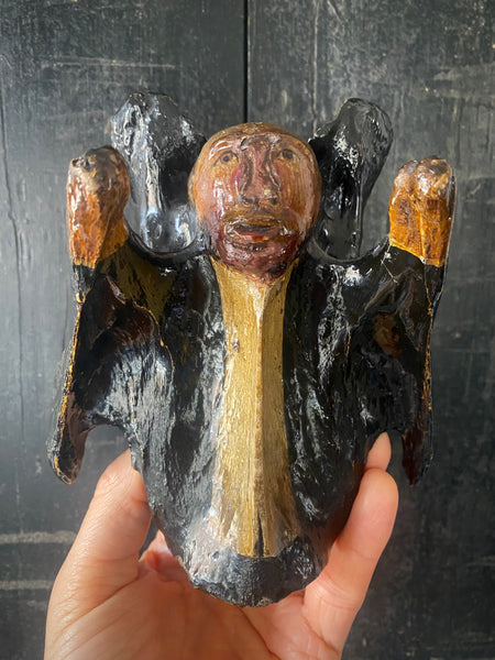 Antique 19th Century Folk Art Vertebrae Depicting The Methodist Preacher John Wesley
