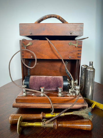 Antique Early 20th Century Electric Shock Treatment Set To Treat Mental Illness