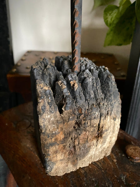 Antique 18th Century Primitive Gnarly Candle Holder - Source Vintage