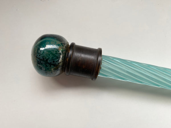 Rare Antique 19th Century Glass Candle Snuffer