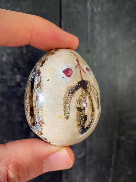 Very Rare Georgian Ceramic New Born Baby Gift Ceramic Egg c.1780–1830