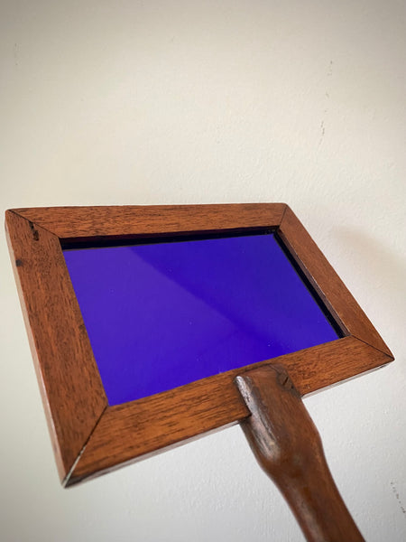 Rare Antique 19th Century Custom Made Treen Handheld Claude Lorrain Style Glass Filter