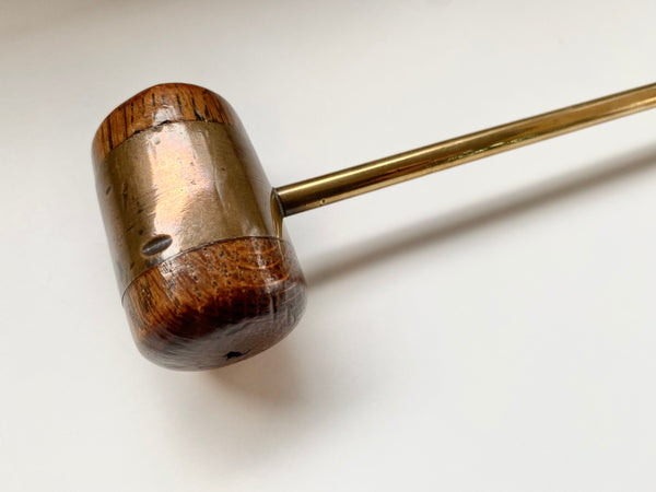 Antique Victorian Treen & Brass Medical Doctors Reflex Hammer c.1880 - Source Vintage