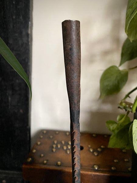 Antique 18th Century Primitive Gnarly Candle Holder - Source Vintage