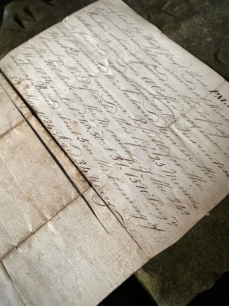 Rare Early 19th Century Naval Manuscript Describing The Unfortunate Death Of A Captain On Board A Ship, By Accidentally Shooting Himself In The Leg - Source Vintage