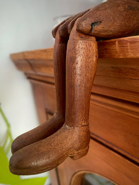 Well Made Vintage Wooden Folk Art Articulated Figure
