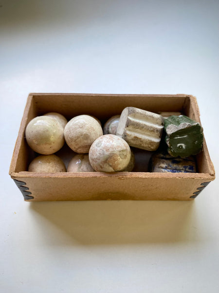Antique 18th & 19th Century Games Lot Knucklebones & Marbles