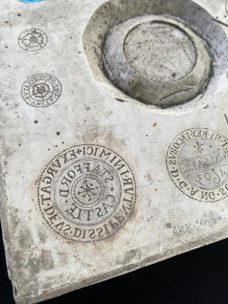 Curious Plaster Coin Mould With Various Imagery Of Coins Relating To Nostell Priory