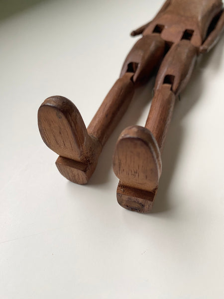 Well Made Vintage Wooden Folk Art Articulated Figure