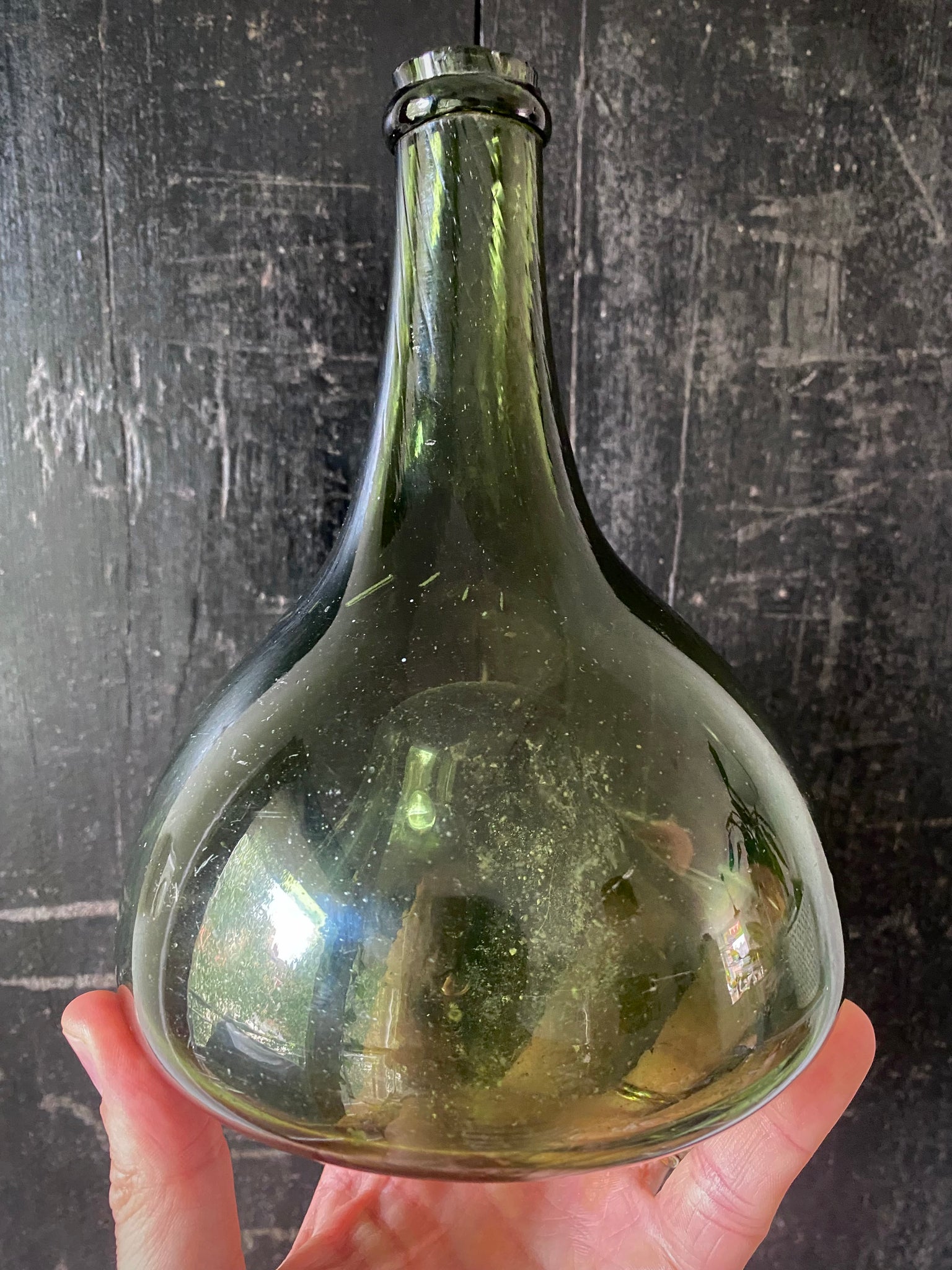 Early Antique 18th century Dutch Onion Wine Bottle c.1720