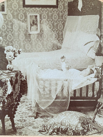 Antique Victorian Spiritualism Stereoview Photograph ‘Mothers Ghost’ c.1899