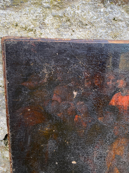 Mysterious Antique 16th Century Oil On Canvas Painting With Infrared Scans Dating It To Circa 1533 - Source Vintage