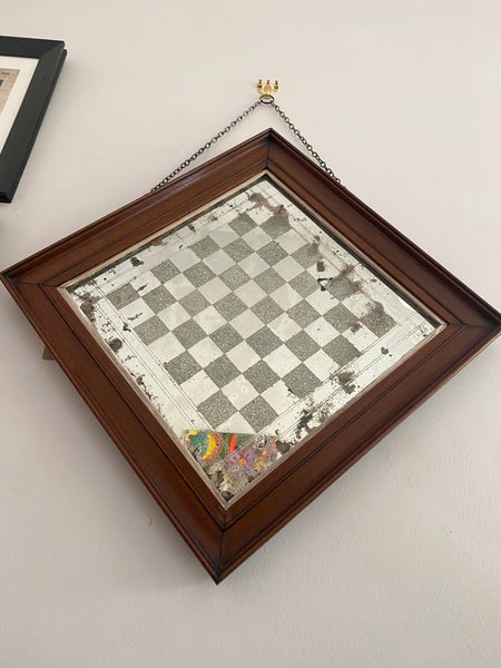 Curious Early 20th Century Folk Art ‘Gypsy Mirror’ Or Checkers Board