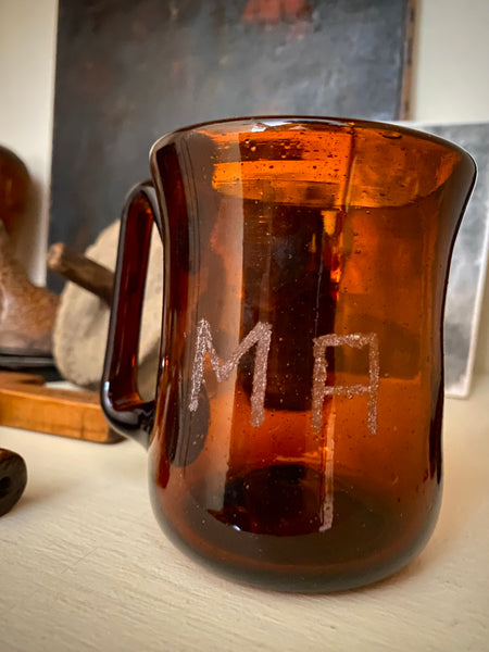 Antique 19th Century West Country Cider Cup With Folk Art Stippled Initials ‘MA’ - Source Vintage