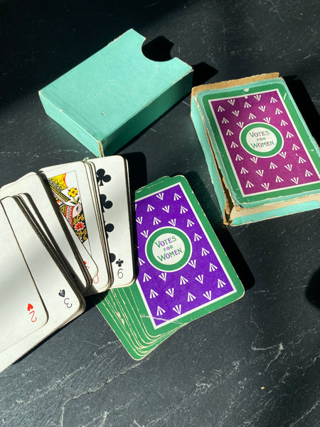Rare Set Original Antique Early 20th Century Suffragette ‘Votes For Women’ Playing Cards c.1910 - Source Vintage