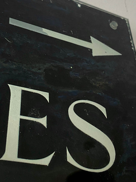 Vintage Glass Hotel Sign For ‘Ballroom’ & ‘Ladies’ c.1970’s