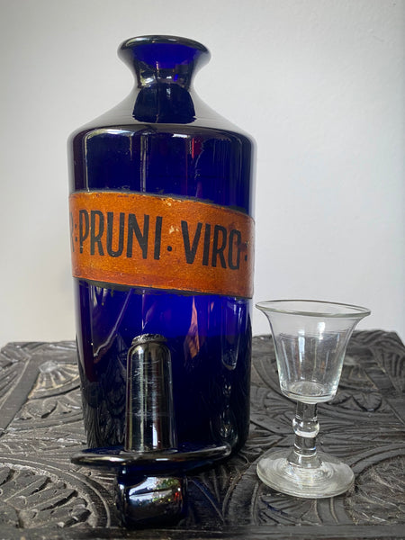 Antique 18th Century Apothecary Bottle and Dose Glass