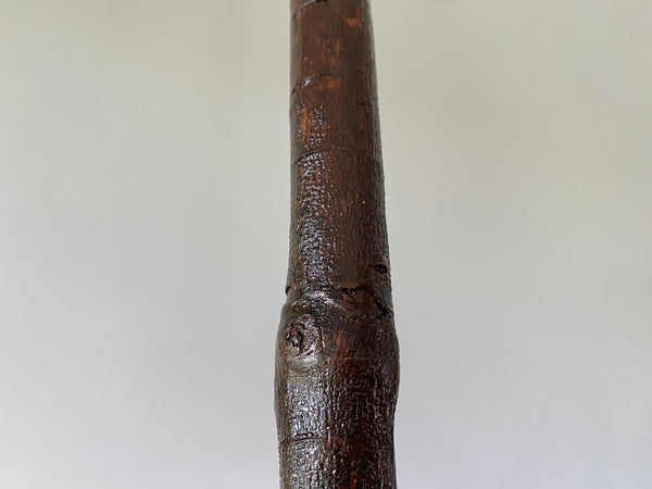 Rare Antique Early 20th Century Folk Art Hand Carved Figural Walking Stick In The Form Of Lloyd George