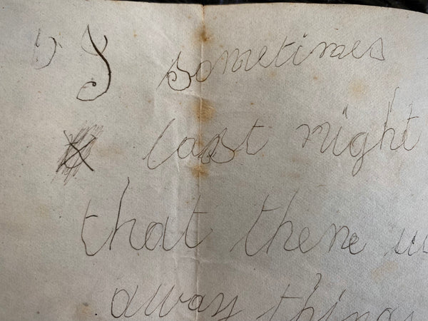 Antique 19th Century Handwritten Psychography Written In A Trance Like State c.1880 Occult Paranormal Spiritualism