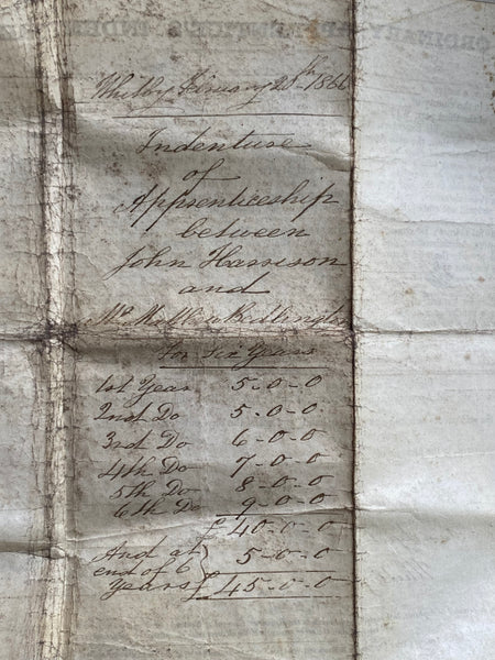 Antique 19th Century Seaman’s Pouch + Period Documents John Harrison, Whitby & Robin Hoods Bay Interest