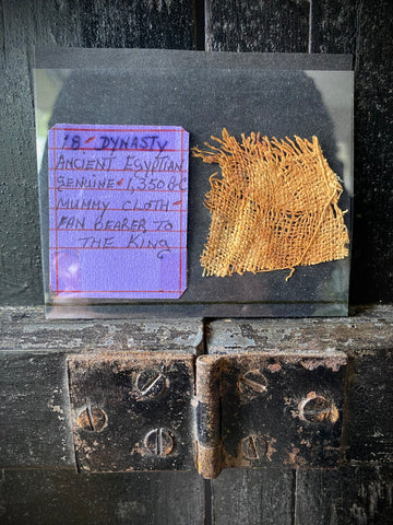 Rare Ancient Egyptian Fragment Of Mummy Cloth
