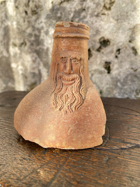 Antique 16th-17th Century Bellamine Jug Or Witches Bottle Fragment