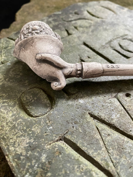 Exceptional Antique 19th Century Novelty Clay Pipe With Hand & Cornucopia