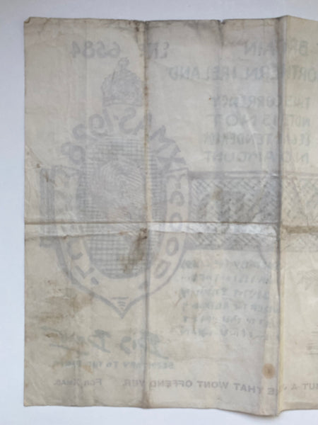 Antique 1928 UK Novelty £1 Christmas Note Humorous Oversized Ephemera