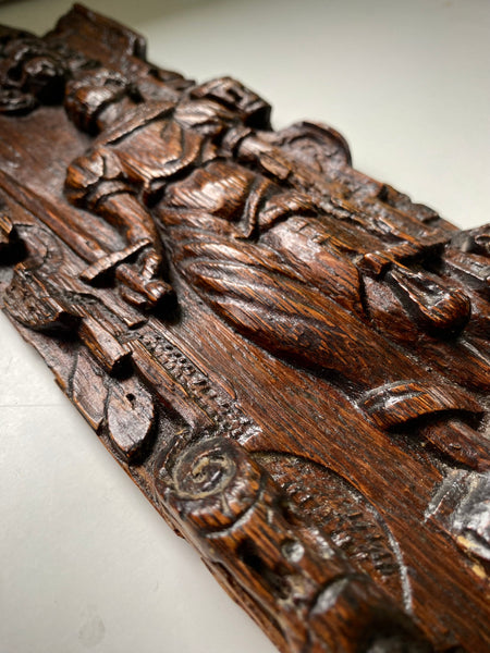 Rare Antique 16th Century Oak Carving Of Justice Dated 1581