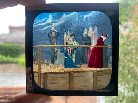 A Macabre Antique Magic Lantern Slide ‘The Execution Of Lady Jane’ - Source Vintage