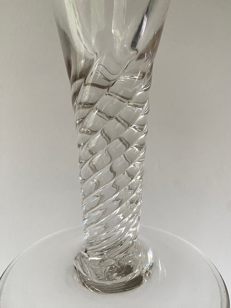 Huge Antique Ale Glass With Rope Twist Stem, Circa 1905