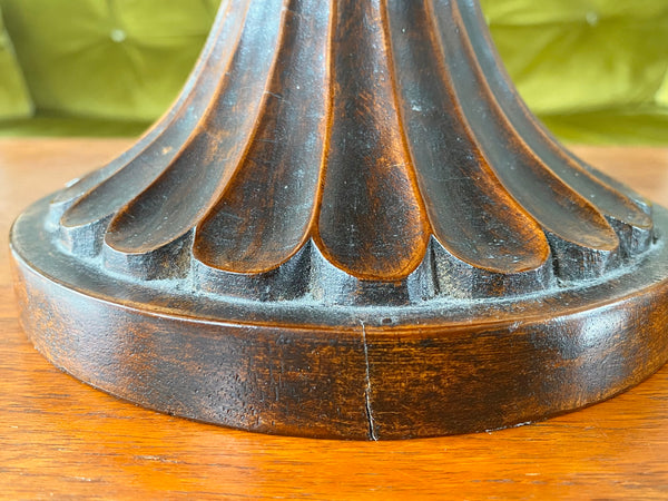 Stunning Antique Georgian Revival Well Turned & Carved Mahogany Tazza c.1900-1910