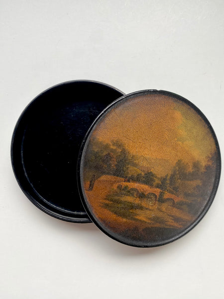 Extremely Rare Antique 19th Century Hand-painted Snuff Box By S.Raven For Some Esteemed Royal Patronage