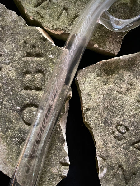 Antique Glass Wine Thief (Pipette à Vin) Engraved “J. Latrille Fils – Bordeaux” c.1890–1930