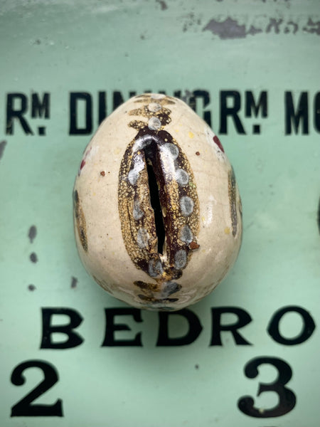 Very Rare Georgian Ceramic New Born Baby Gift Ceramic Egg c.1780–1830