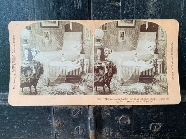 Antique Victorian Spiritualism Stereoview Photograph ‘Mothers Ghost’ c.1899
