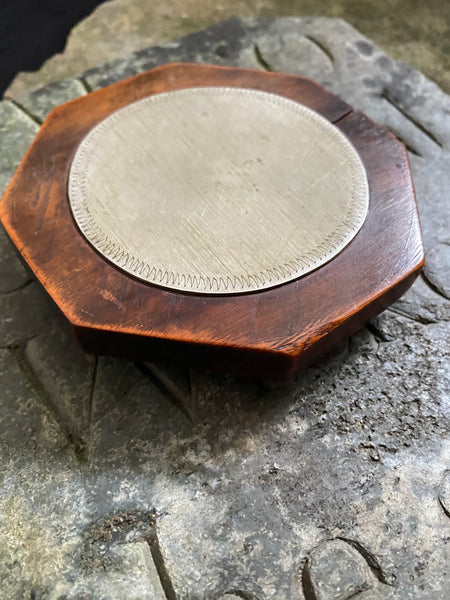 Exceptional Antique Early 19th Century Treen & Brass Folk Art Snuff Box Named ‘Martha Shields’