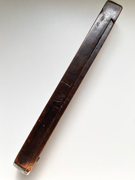Rare Antique 17th Century Treen Quill Pen Case Initialled & Dated 1677