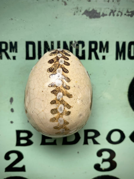 Very Rare Georgian Ceramic New Born Baby Gift Ceramic Egg c.1780–1830