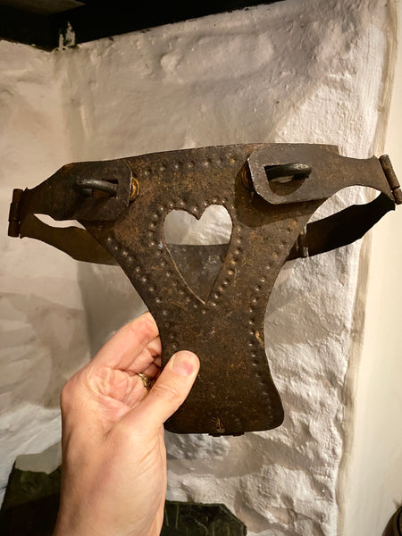 Rare Antique 19th Century Riveted Metal Chastity Belt - Source Vintage