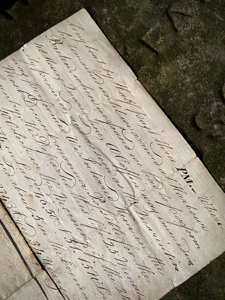 Rare Early 19th Century Naval Manuscript Describing The Unfortunate Death Of A Captain On Board A Ship, By Accidentally Shooting Himself In The Leg - Source Vintage