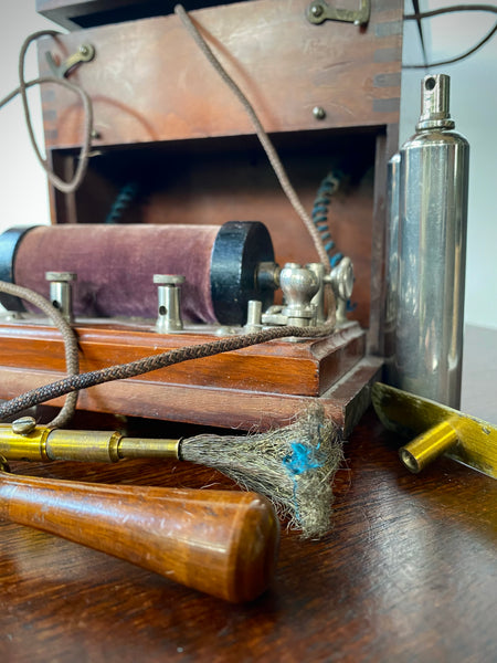 Antique Early 20th Century Electric Shock Treatment Set To Treat Mental Illness